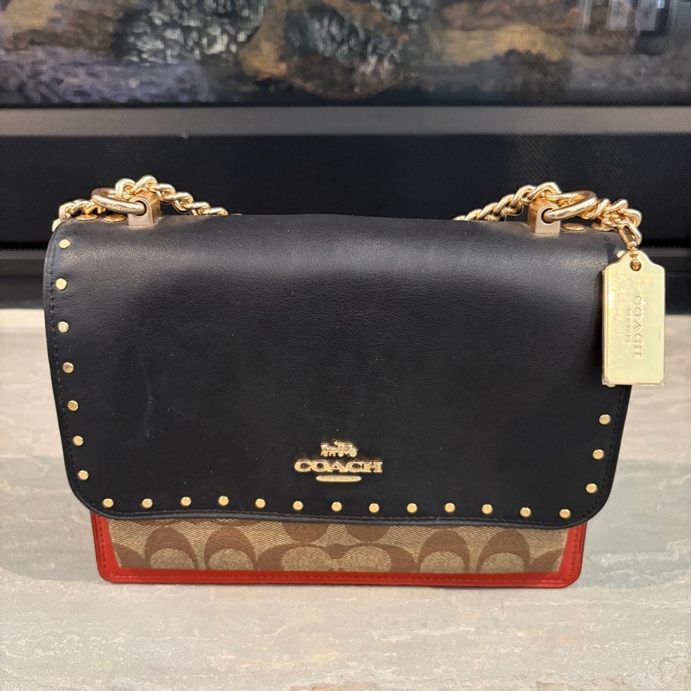 Coach Klare Chain Crossbody in Signature Canvas NWOT
